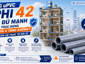 Ống uPVC Phi 42 C&oacute; Đủ Mạnh Cho Trục Đứng Nh&agrave; 4 Tầng Kh&ocirc;ng? Con Số Thực Tế N&oacute;i G&igrave;