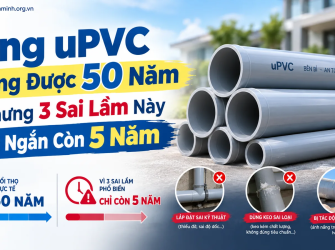 Ống uPVC D&ugrave;ng Được 50 Năm &ndash; Nhưng 3 Sai Lầm N&agrave;y R&uacute;t Ngắn C&ograve;n 5 Năm