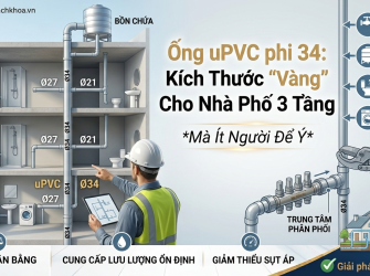 Ống uPVC phi 34: K&iacute;ch Thước &ldquo;V&agrave;ng&rdquo; Cho Nh&agrave; Phố 3 Tầng M&agrave; &Iacute;t Người Để &Yacute;
