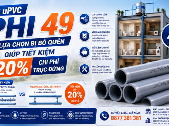 Ống uPVC phi 49 &ndash; Lựa Chọn Bị Bỏ Qu&ecirc;n Gi&uacute;p Tiết Kiệm 20% Chi Ph&iacute; Trục Đứng