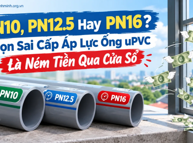 PN10, PN12.5 Hay PN16? Chọn Sai Cấp &Aacute;p Lực Ống uPVC L&agrave; N&eacute;m Tiền Qua Cửa Sổ