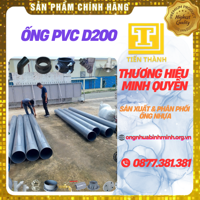 Bảng Giá Ống PVC D200 MINH QUYỀN - GIÁ RẺ NHẤT