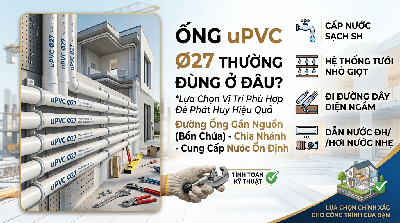 Ống uPVC Ø27 Thường Được Dùng Ở Đâu