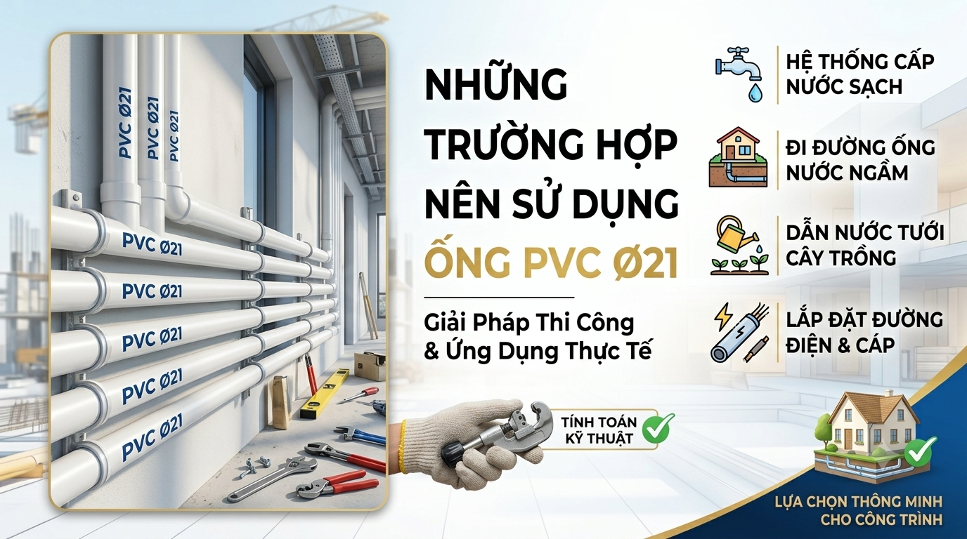 Những Trường Hợp Nên Sử Dụng Ống PVC Phi 21